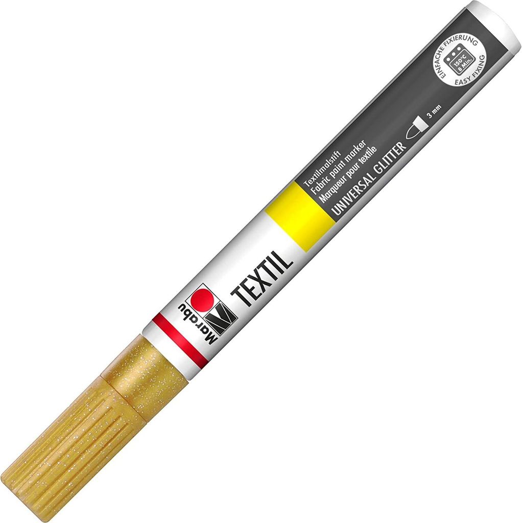 Marcatore tessile Marabu "Textile Painter Glitter", oro Immagine del prodotto 