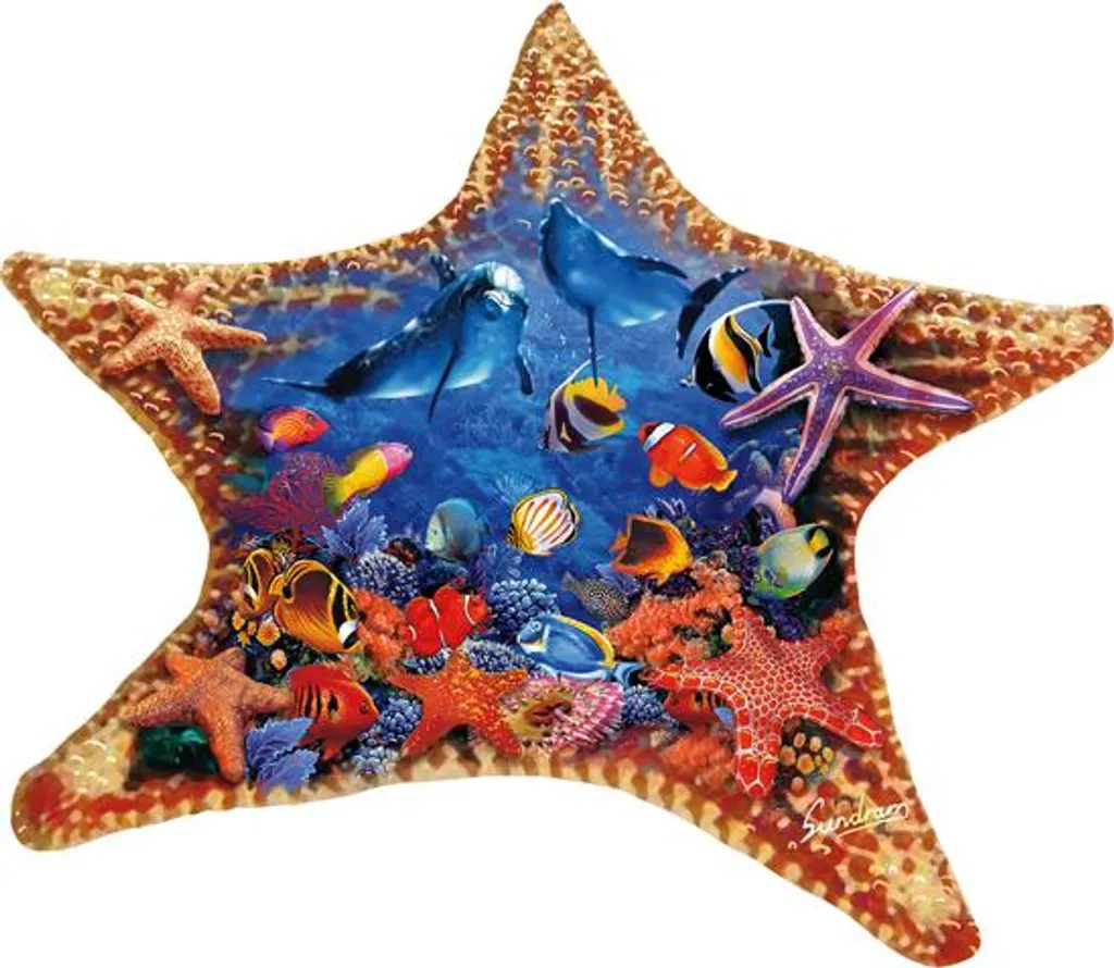 Puzzle Starfish Steve Sundram 600 pièces, impression écologique éclatante