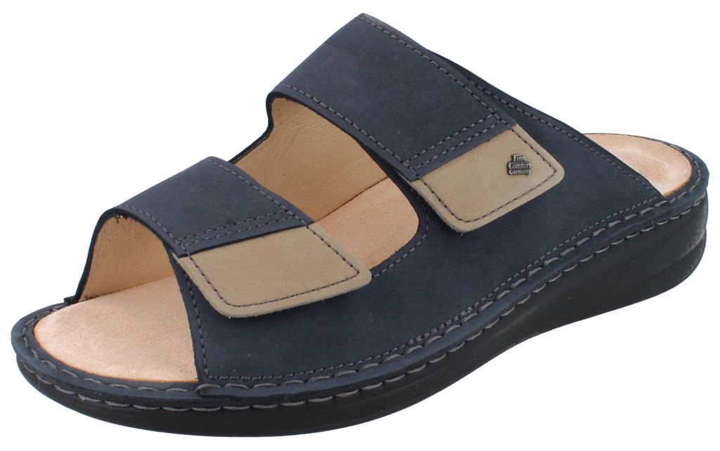 FINN COMFORT Mellow Psara Herren Pantolette dunkelblau Produktbild 