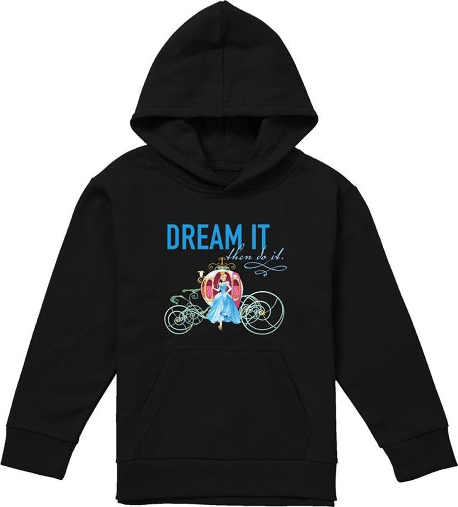 Cinderella - "Dream It, Then Do It" Kapuzenpullover für Kinder TV22410 (116) (Schwarz)