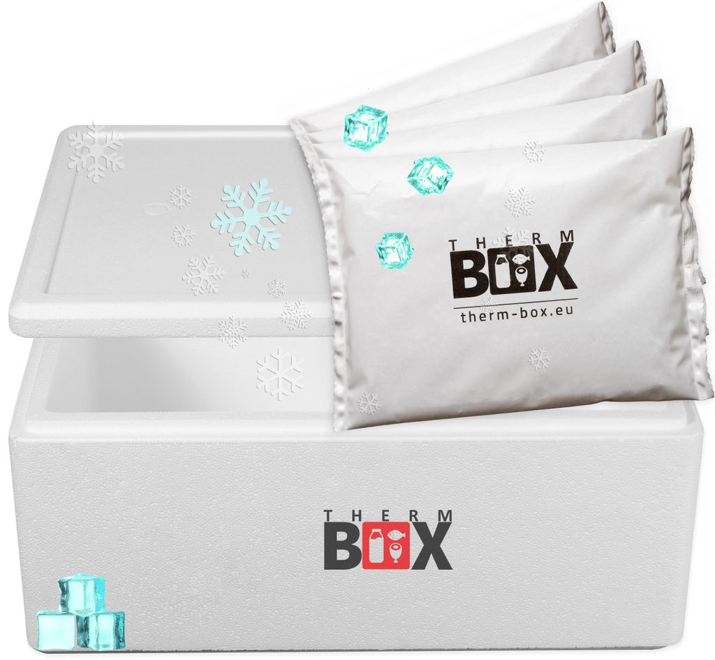 THERM BOX Styroporbox 36W mit 4x Kühlakku für Kühlbox 36,7L Produktbild 