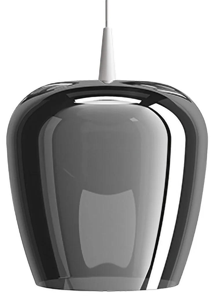 Suspension LED 8W en Verre Borosilicaté Argenté Design Moderne 27x333 cm