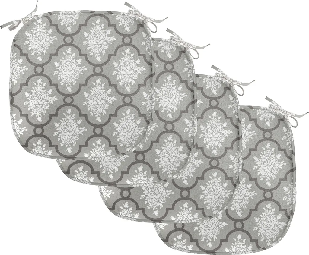 Décoration de Salle à Manger : Lot de 4 Coussins de Siège Motif Classique