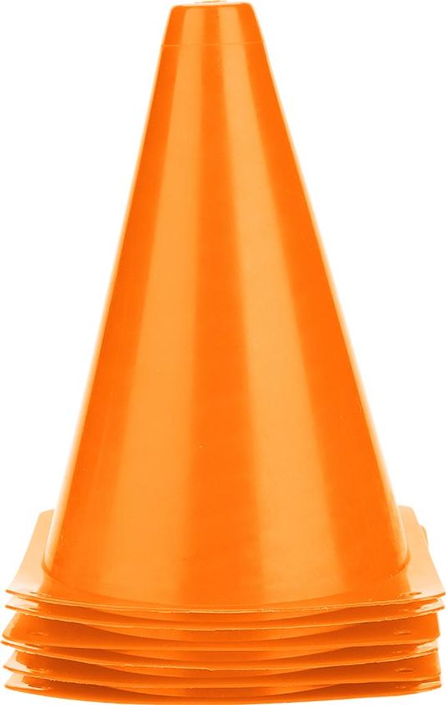 6pcs 18 cm Fußballtrainingskegel Fußballbarrieren Plastikmarker Halter Zubehör (Orange)