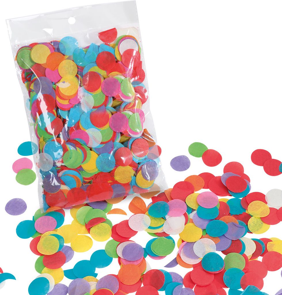 XXL Buntes Konfetti Ø 25 mm 50 g Karneval Fasching Produktbild 
