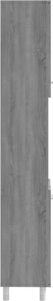 vidaXL Mobile da bagno Grigio Sonoma 30x30x179 cm Materiale a base di legno - 7