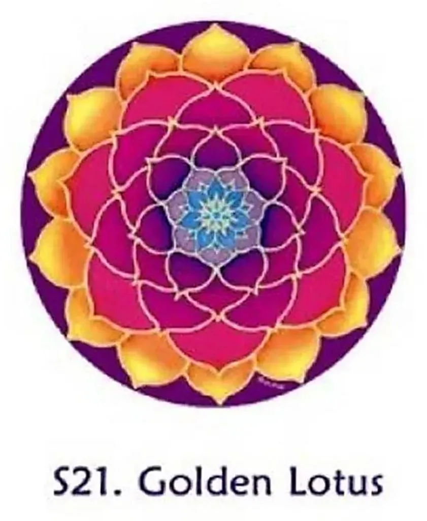 Décoration Zen pour Fenêtre Lotus Doré 10,5 cm - Set de 4 Stickers