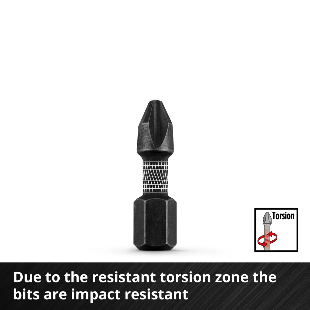 Einhell Bit Set 18 Pezzi 108709 - Kit Inserti S2 e Punte HSS per Avvitatore - 15
