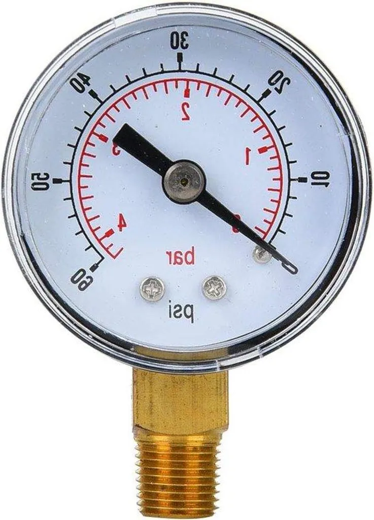 Manomètre robuste 1/8 pouce 0-60 PSI, mesure mécanique eau et huile