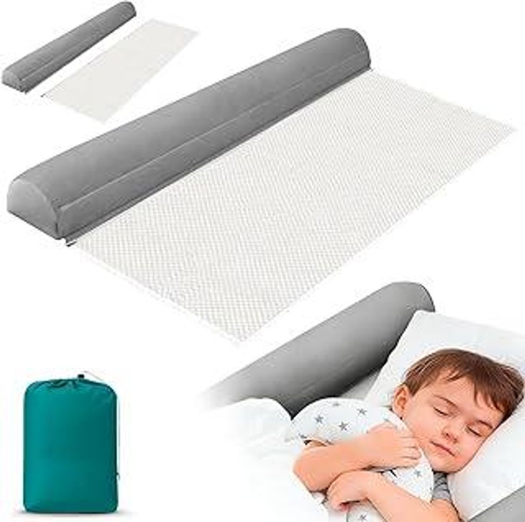 Bettgitter Rausfallschutz, Aufblasbares Rausfallschutz Bettgitter Kleinkinder, Baby Rausfallschutz Bett Reise für Alle Betten, Abnehmbarer Bezug S...