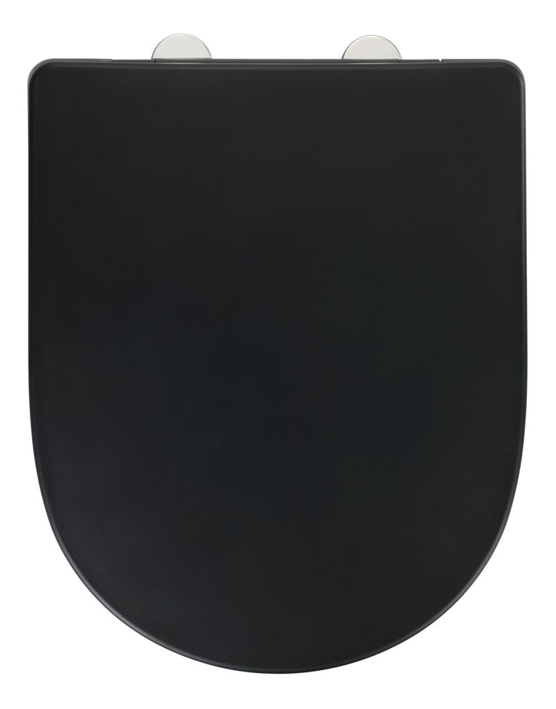 WENKO WC-Sitz Exclusive Nr. 3 Schwarz, aus antibakteriellem Duroplast
