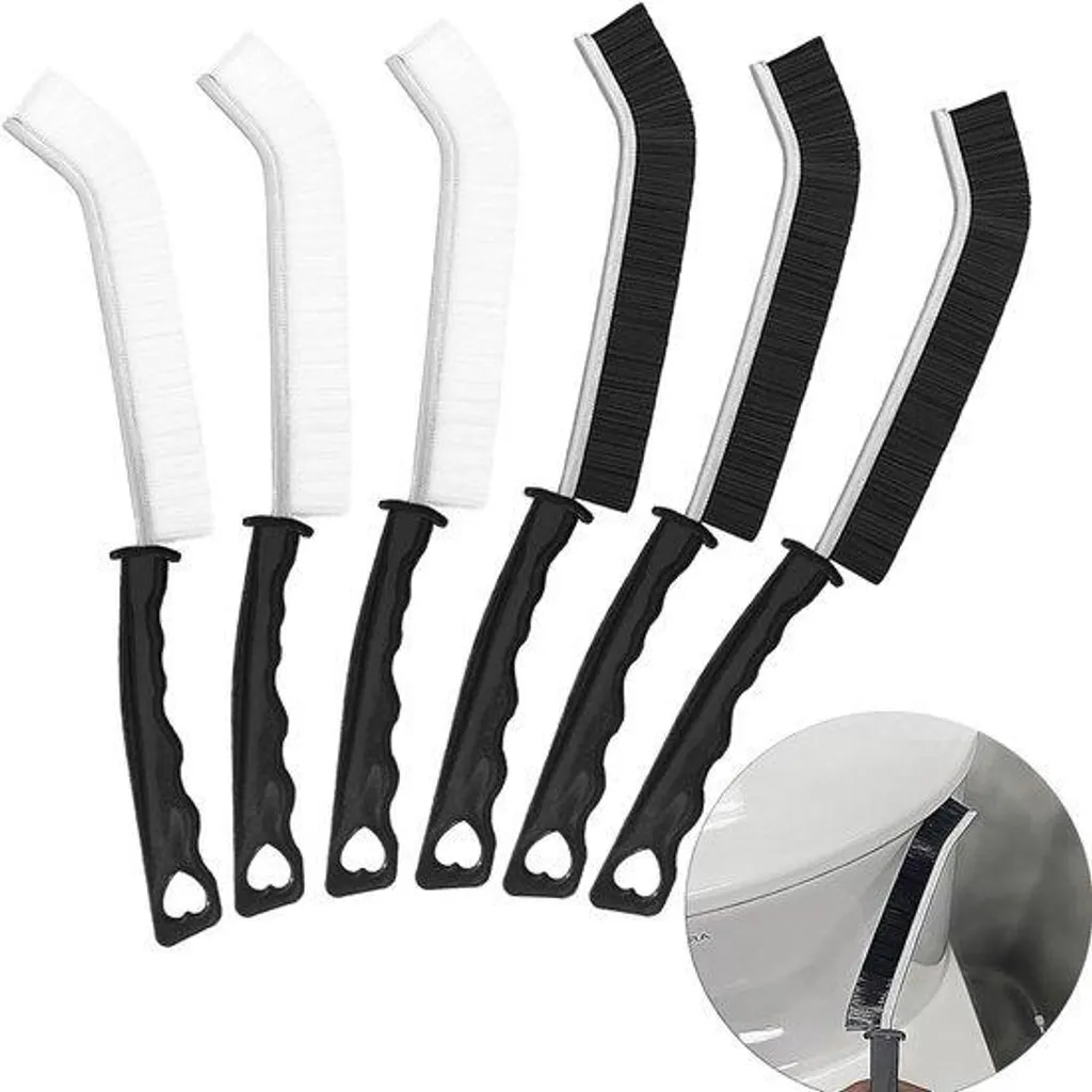 Brosses pour rails de fenêtres et joints de carrelage - Pack de 6 pièces