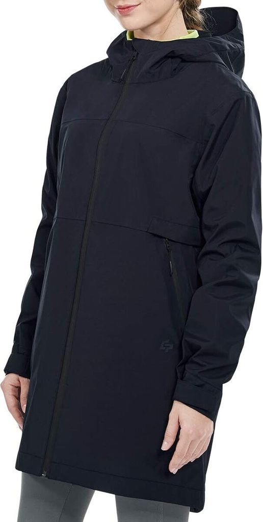 GOPLUS Regenjacke Regenmantel für Damen, wasserdicht aus Nylon mit Kordelzug & Reißverschluss, atmungsaktiver Mantel zum Wander Outdoor Marine L