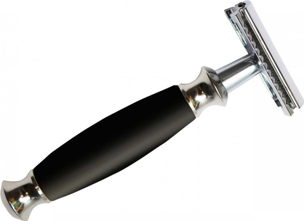 GOLDDACHS Rasierhobel, für Doppelklingen, schwarz, silber