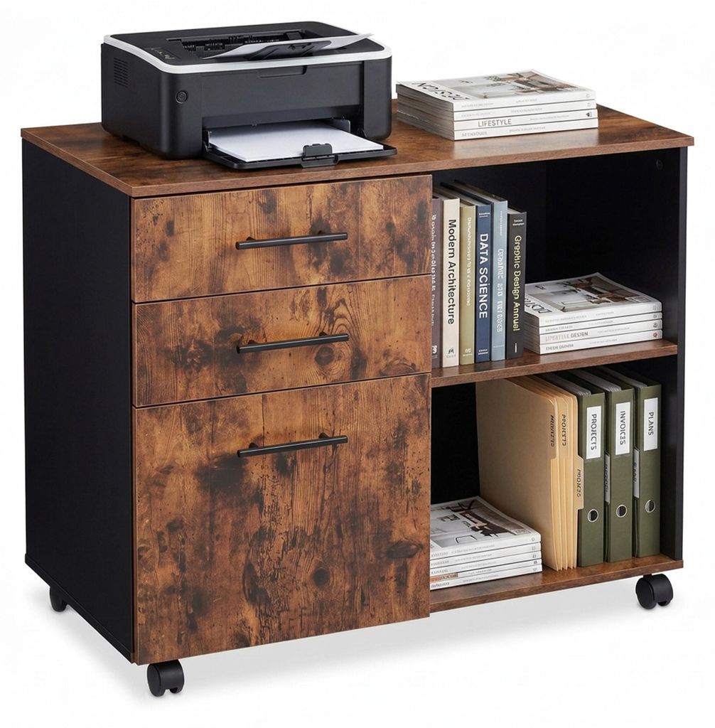 Relaxdays, carrello contenitore con ruote, 3 cassetti, 2 Immagine del prodotto 