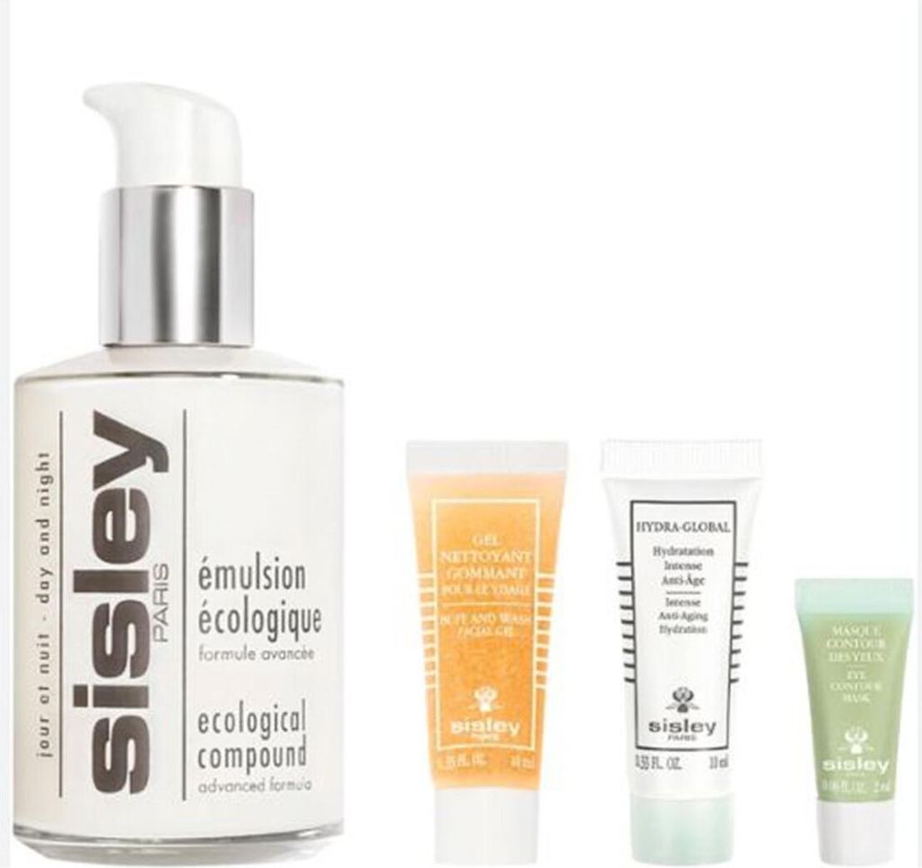 Sisley Ecological Compound Set EC125ml/Buff Wash Gel 10ml/Hydra-Global10ml/Eye Cont,Mask 2ml 147 ml