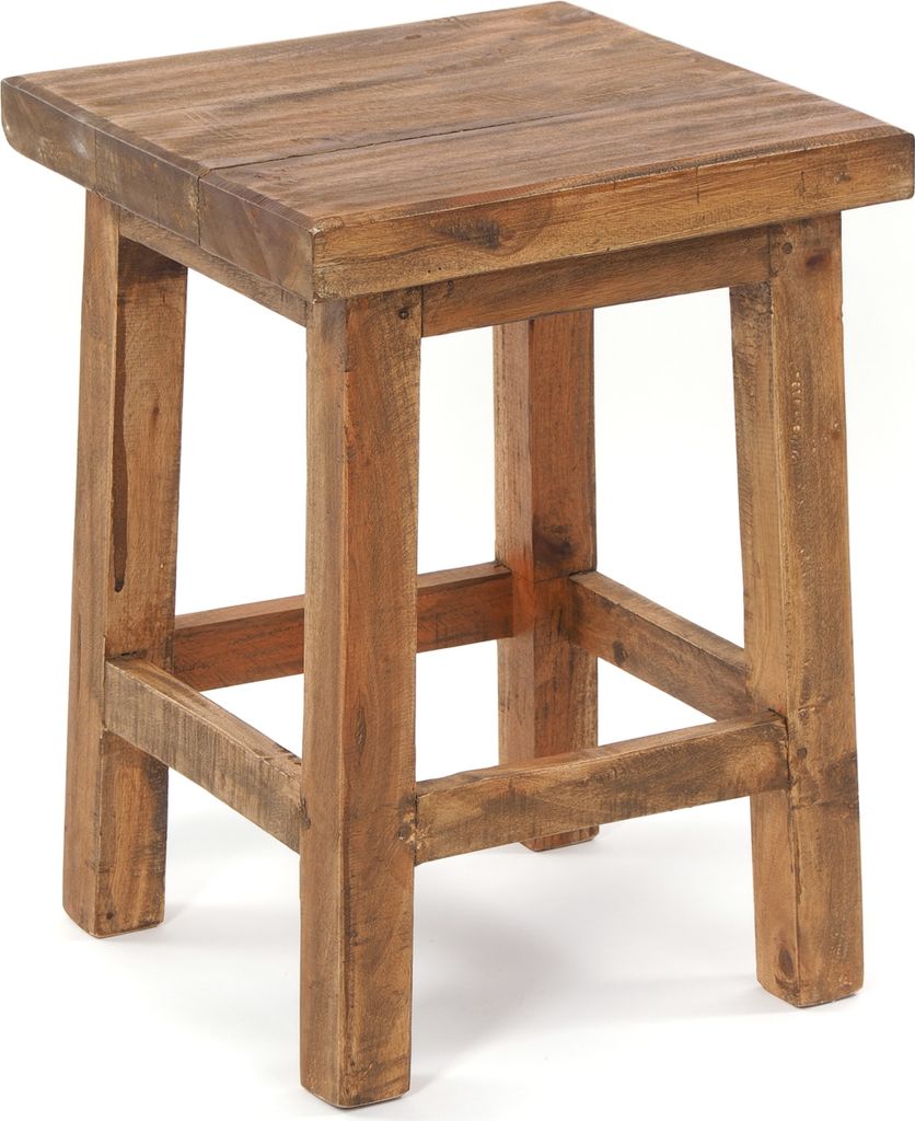 HOLZ HOCKER "MASSIV 48" | Mahagoni, 48x35cm (HxB) | Produktbild 