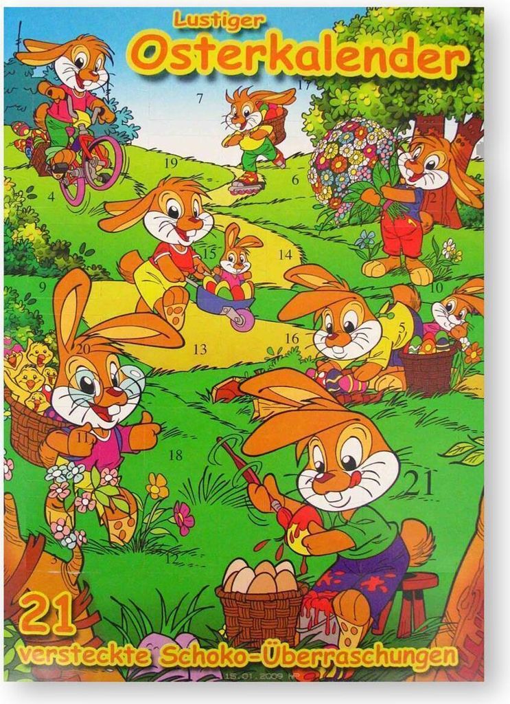 WAWI Osterkalender in Milchschokolade 21 Schoko Produktbild 3