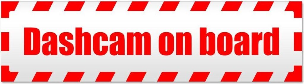 Kiwistar - Autoaufkleber - Rot - 45 x 12 cm - Dashcam on Board gestreift - Hinweis Aufkleber Sticker für Auto, Kfz, Fahrrad, PKW, LKW