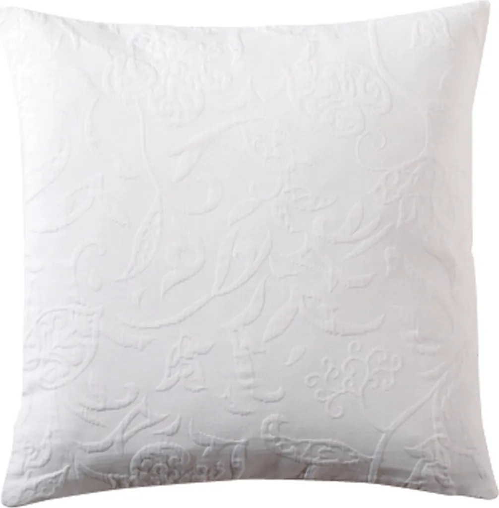 Housses de Coussin 40x40 Blanc Brillant Set de 2 sans Repassage Piqué