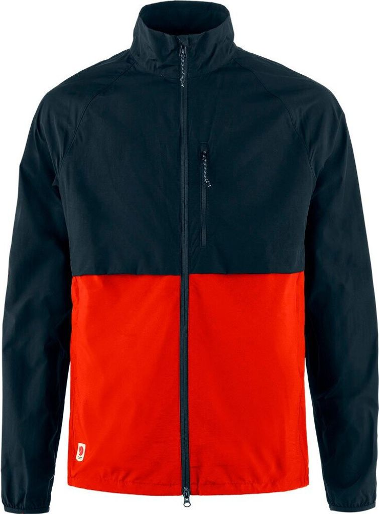 Fjällräven Herren High Coast Hybrid Windjacke Dark Navy-Flame Orange XL