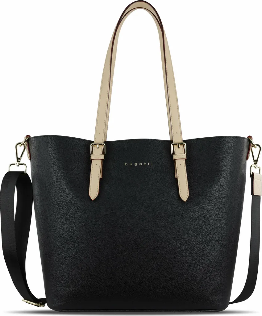 bugatti Ella Shopper sac à épaule marron foncé en cuir synthétique chic