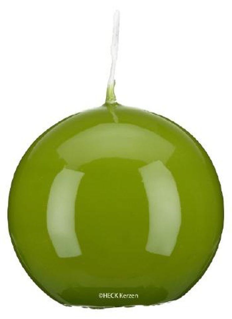 Kugelkerzen Glanz-Lack Limonegrün Ø 12 cm, 1 Stück