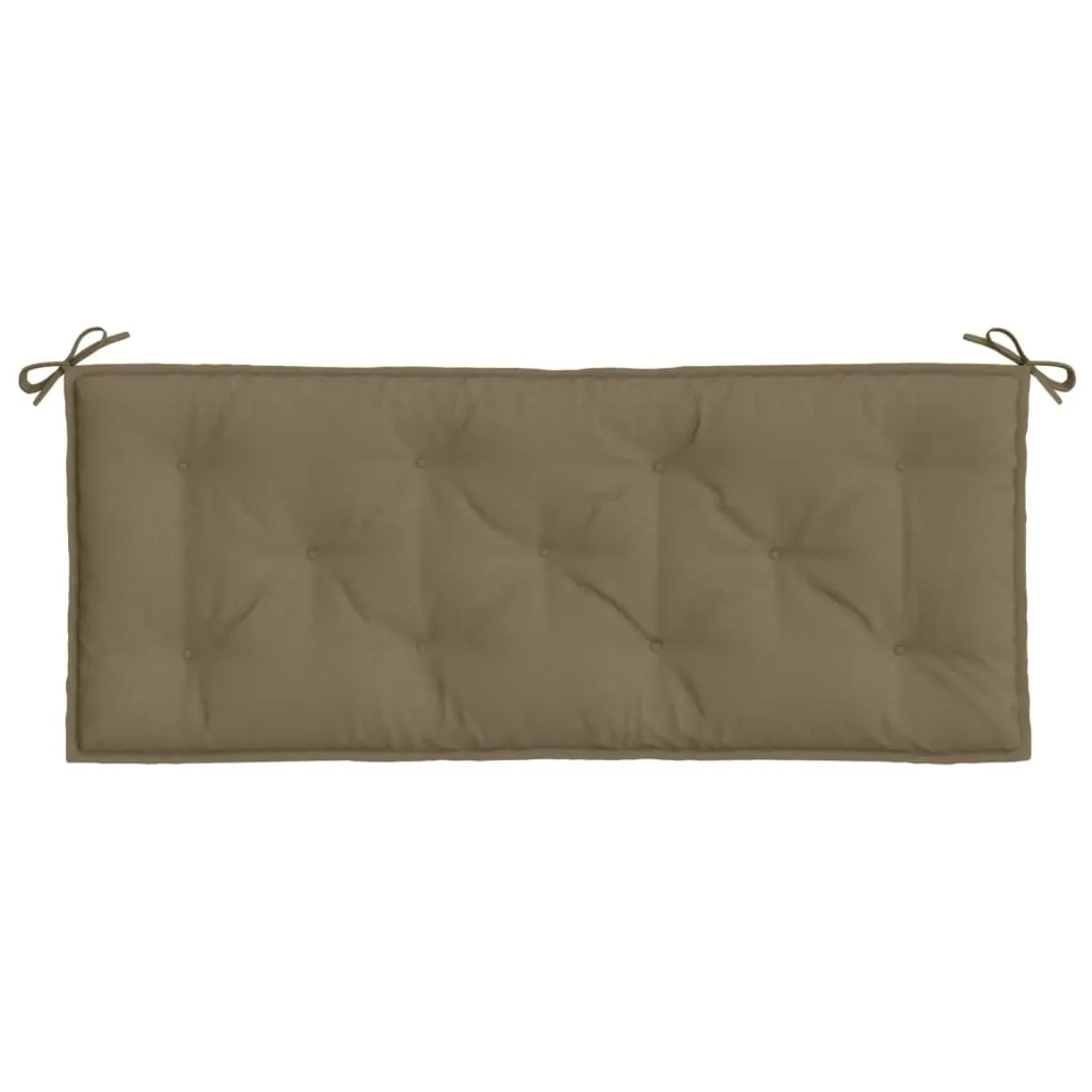 Cuscino Professionale vidaXL per Panchina 120x50x7 cm Melange Taupe - 4
