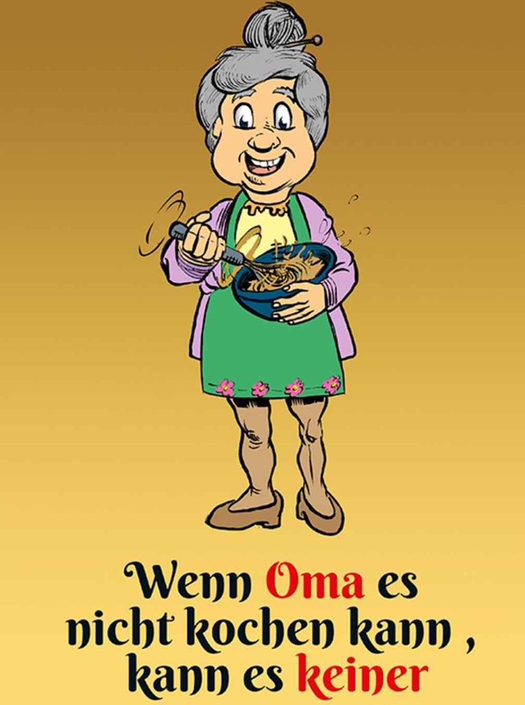 vianmo Holzschild 18x12 cm Wenn Oma es nicht kochen kann Opa