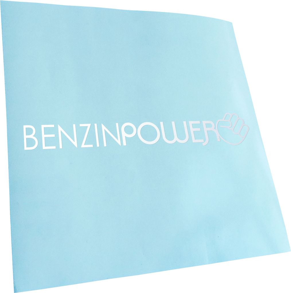 Kiwistar - Autoaufkleber - Benzinpower Faust Tank Super Sprit Heckscheibenaufkleber - Aufkleber für Auto Kfz Fahrrad, LKW, Truck Mofa