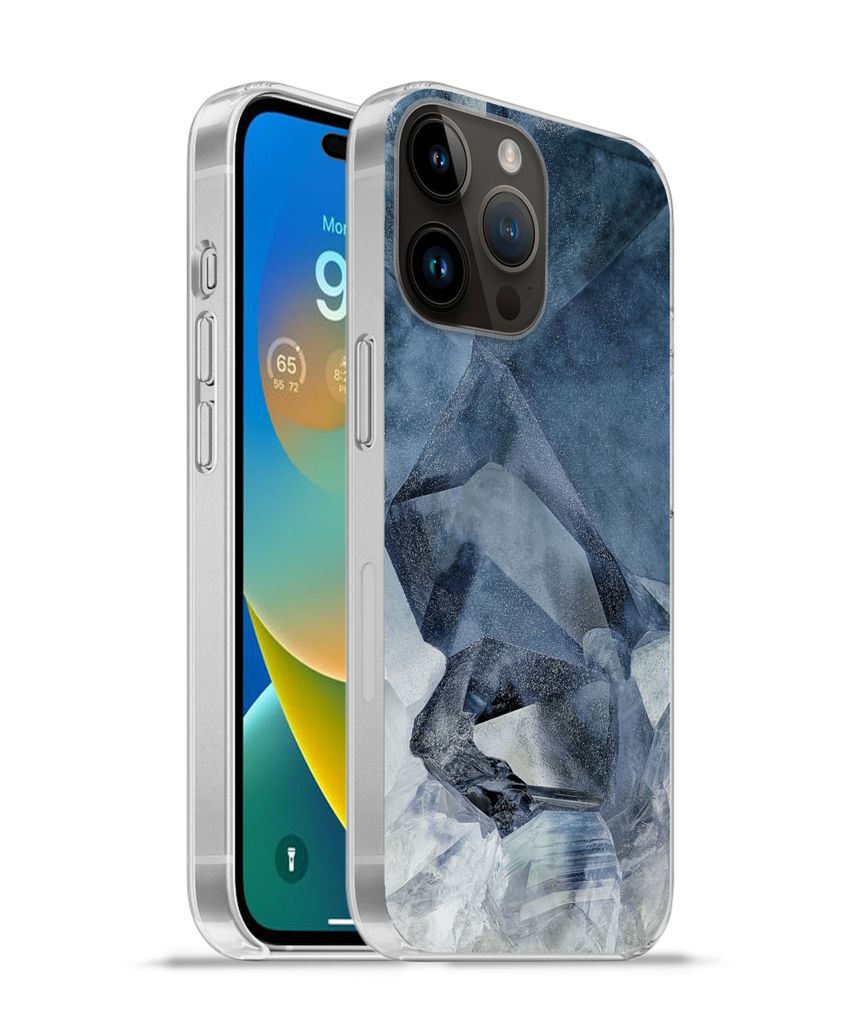 MuchoWow Handyhülle Schutzhülle Hülle für Apple iPhone 14 Pro Max Edelstein - Natursteine - Mineralien Silikon Softcase Handy Hülle - Hardcover