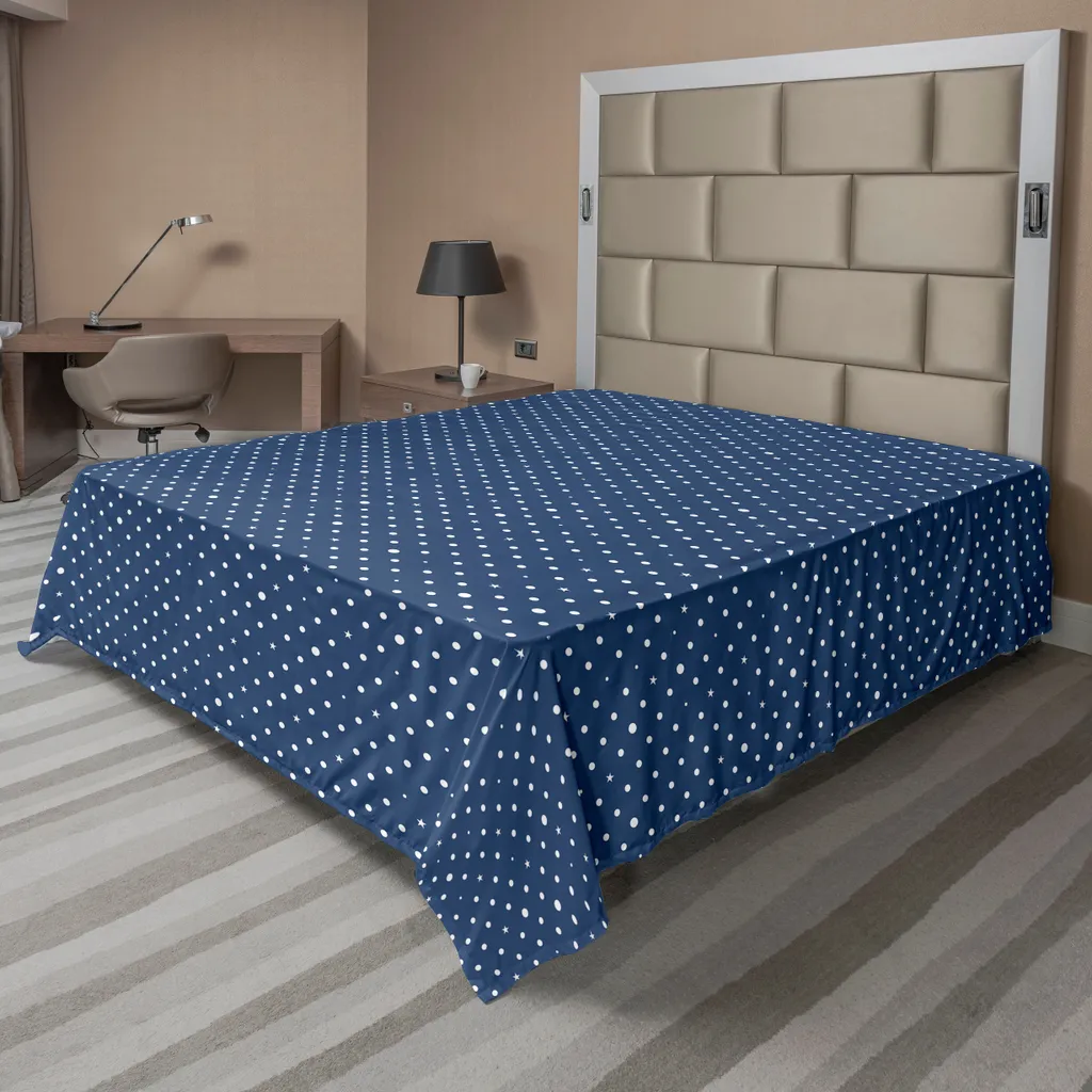Lenzuolo Blu Navy Confortevole ABAKUHAUS 260x228 - Riposo di Qualità