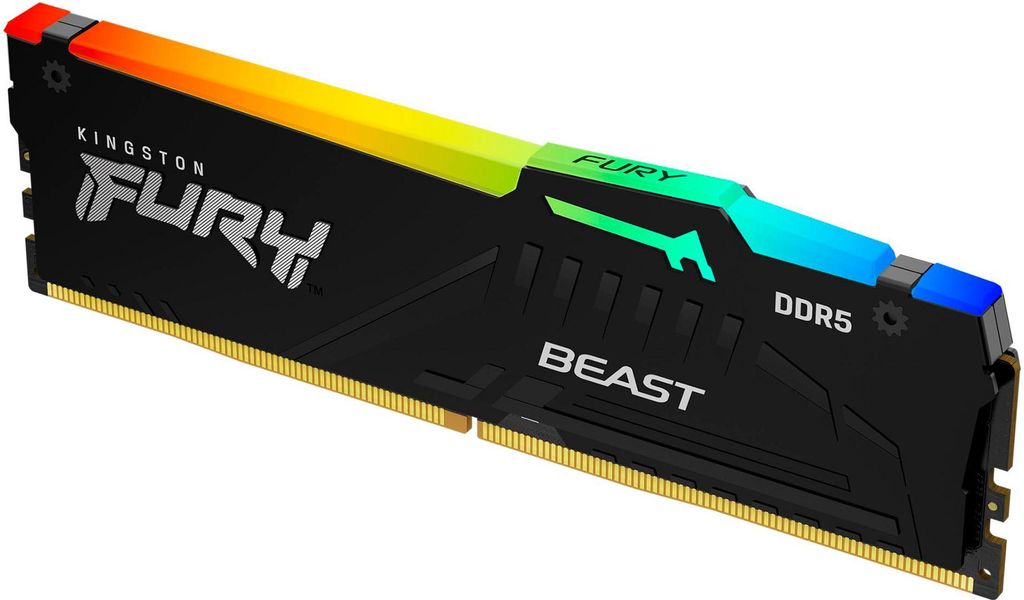 DDR5  32GB PC 6000 CL30 Kingston FURY Beast RGB EXPO retail Produktbild 
