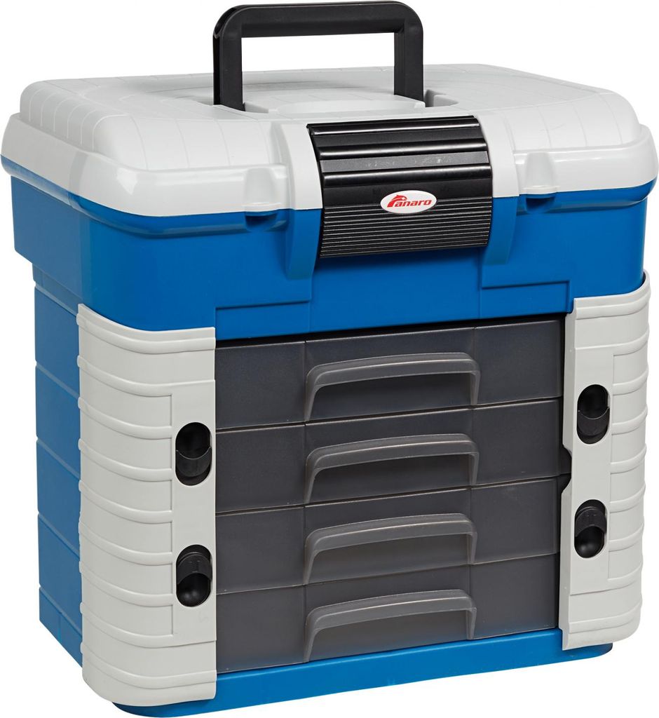 Askari Angelbox mit vier Schubladen und ergonomischem Sitz, Grau, 42 x 30,3 x 40 cm