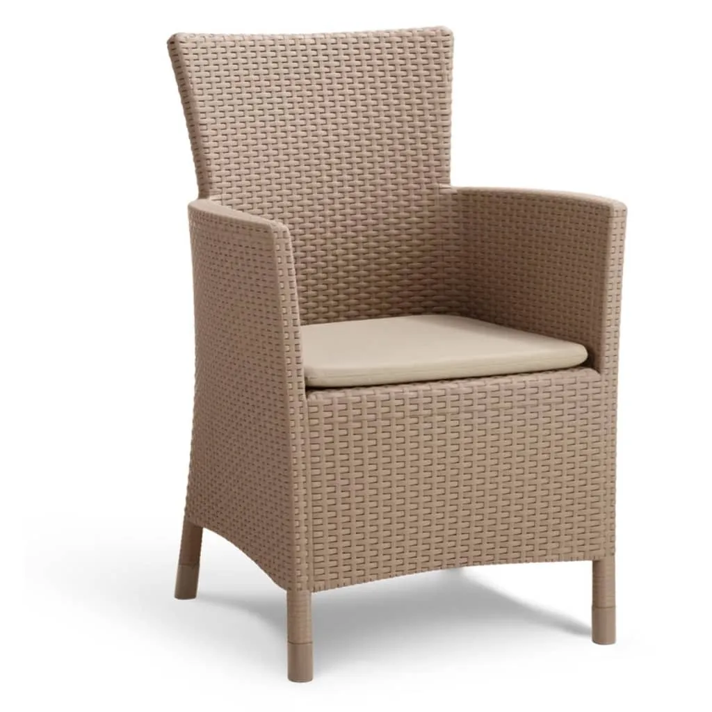 Set de Balcon Keter Iowa avec Table de Rangement et Coussins Inclus