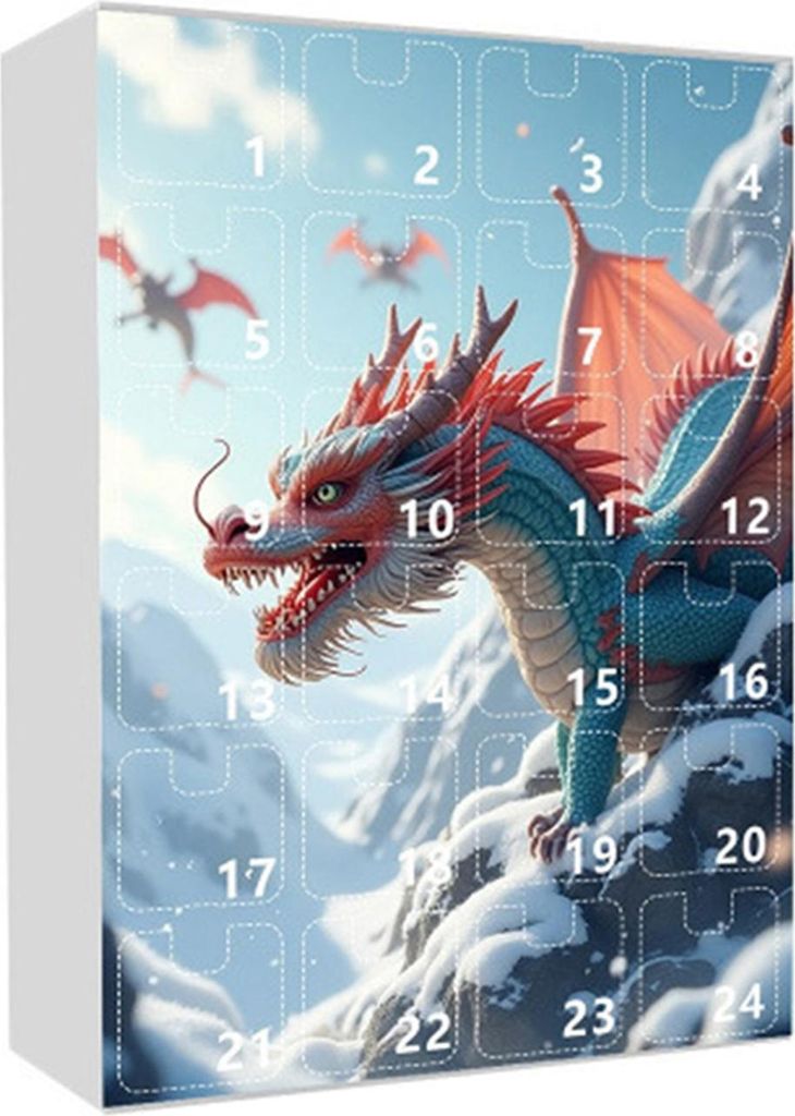 Weihnachts-Adventskalender, 24 Weihnachtsbaumschmuck aus Acryl, Dinosaurier-Anhänger, festliche Taschenanhänger, kreative Countdown-Dekoration f...