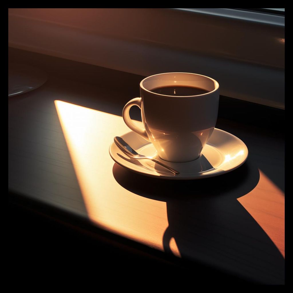 Plakat 50x50cm Kaffee am Morgen