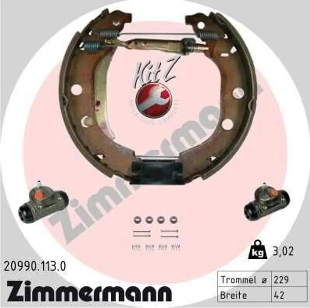 Zimmermann 20990.113.0 Jeu de Plaquettes de Frein pour Peugeot 406 Berline