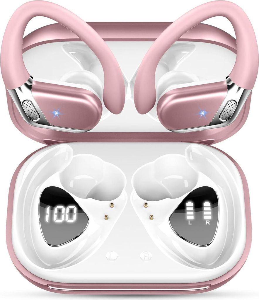 2026 Bluetooth Kopfhörer, Kopfhörer Kabellos Bluetooth 5.4 Sport tiefer Bass, 50 std Spielzeit In Ear Kopfhörer mit 4 ENC Noise Cancelling Mic, ...