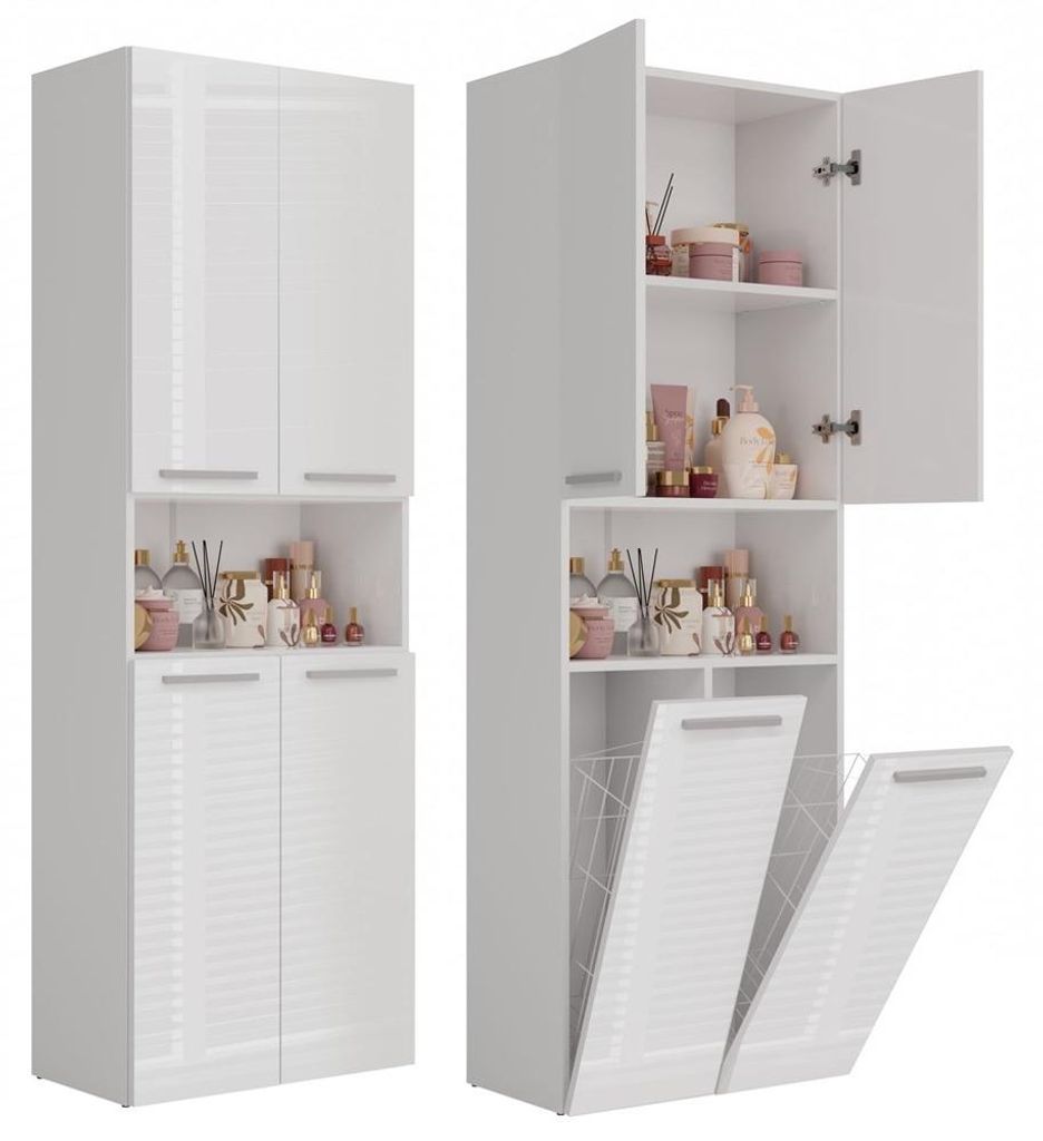 Topeshop NEL 2K DK BPOŁ, Weiß, Frei stehend, 3 Regale, 4 Produktbild 