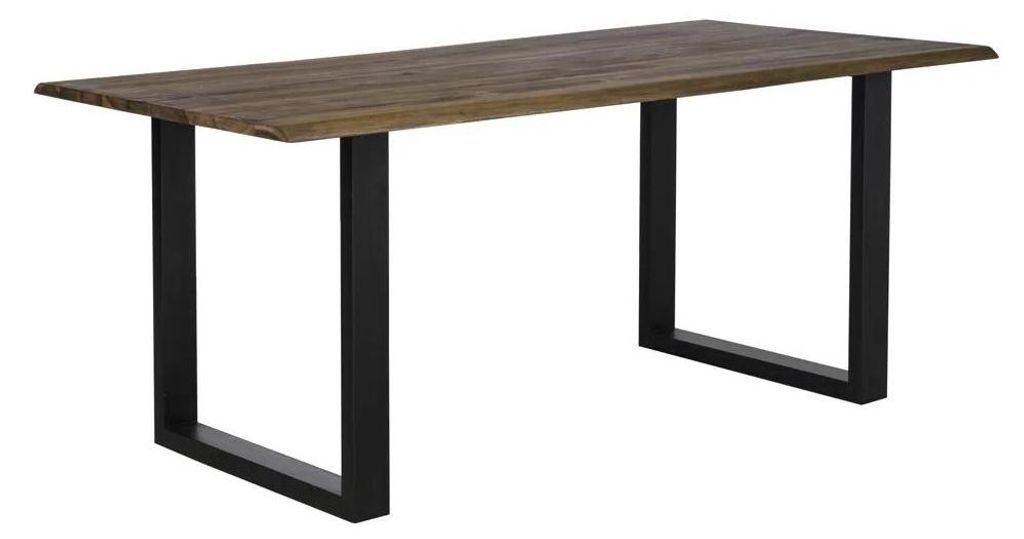 Timeless Living Schwarz Matt 70x70x12 cm Tischgestell 2er Set Rechteckig U Design, Massiv Stahl Pulverbeschichtung, Innenbereich, Modernes Tischges...