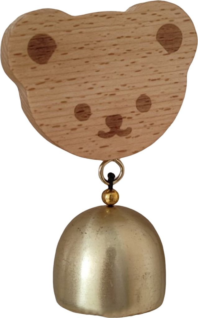 Türklingel mit Cartoon-Tiermotiv, mit selbstklebendem Patch, süßer Klang, einfach zu installieren, Dekoration, Türgong, Türklingel aus Holz, G...