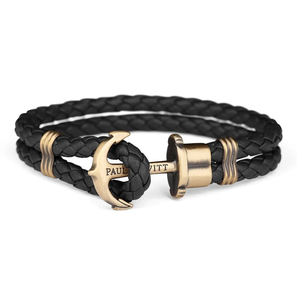 Paul Hewitt North Bound PH N B B S: Bracciale Unisex in Pelle e Ancora