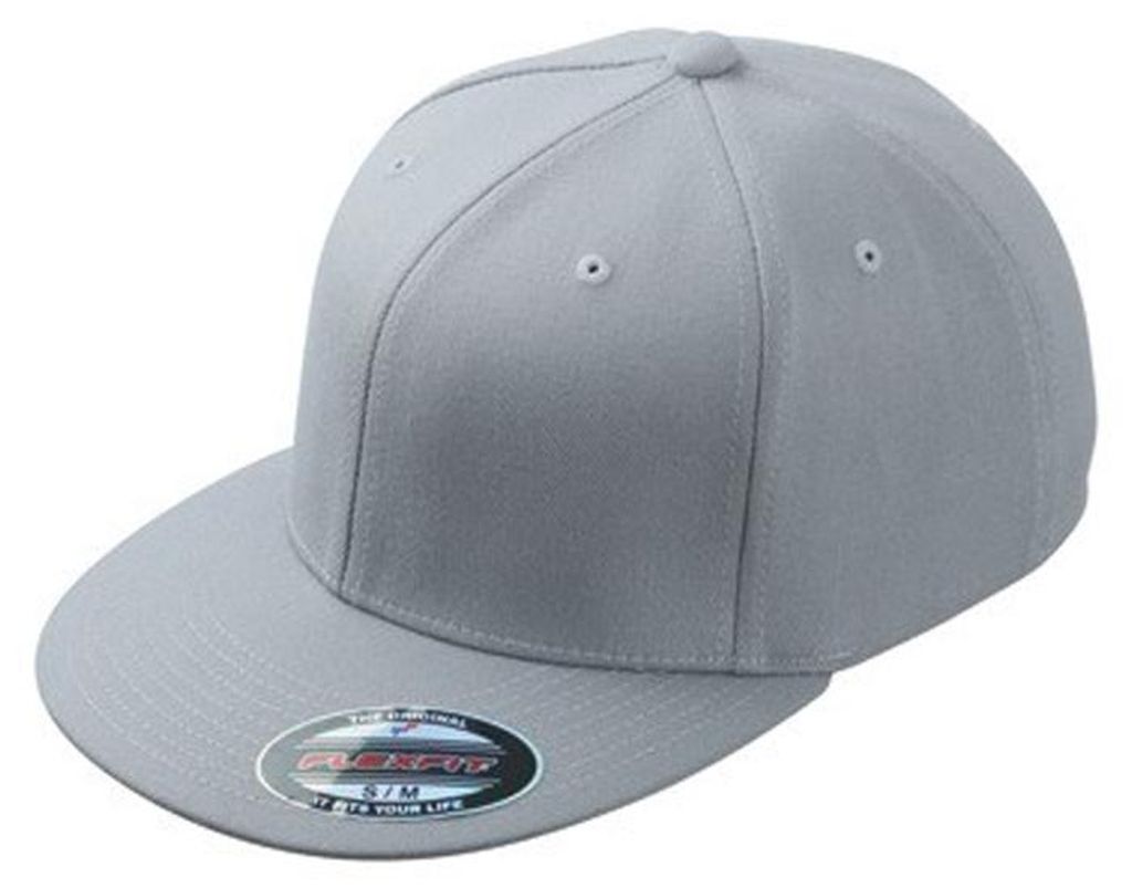 Myrtle Beach - "Flexfit" Baseball-Mütze Flacher Schirm LT1198 (L-XL) (Hellgrau)