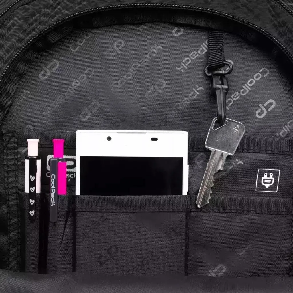 Sac à dos CoolPack SOUL 18 TRACE NET noir ergonomique de 27L - 9