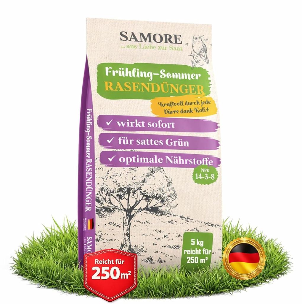 5 kg samore Rasendünger Frühjahr/Sommer Sofortwirkung für Produktbild 