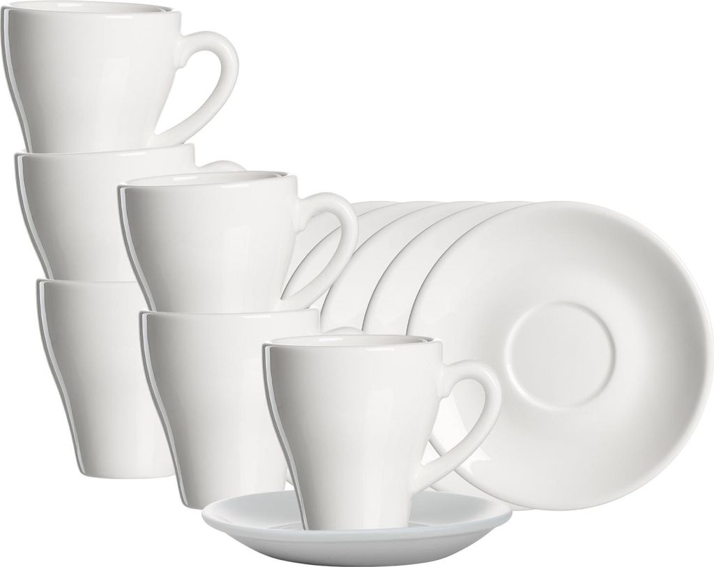 Ritzenhoff & Breker Bari Kaffeebecher mit Untertassen 300 ml 6er Set