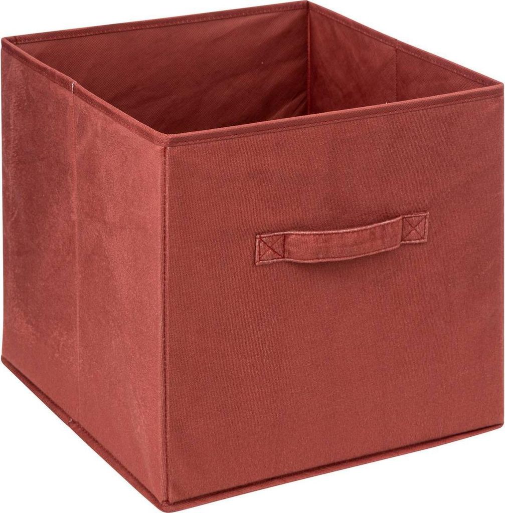 Pudełko do regału 31x31cm Velvet czerwone Zdjęcie produktu 