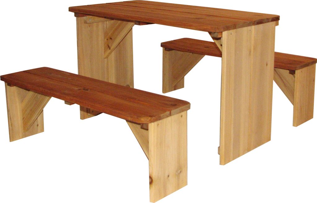 AXI ZidZed Picknick Set aus Holz XXL | Picknicktisch & Picknickbank für Kinder