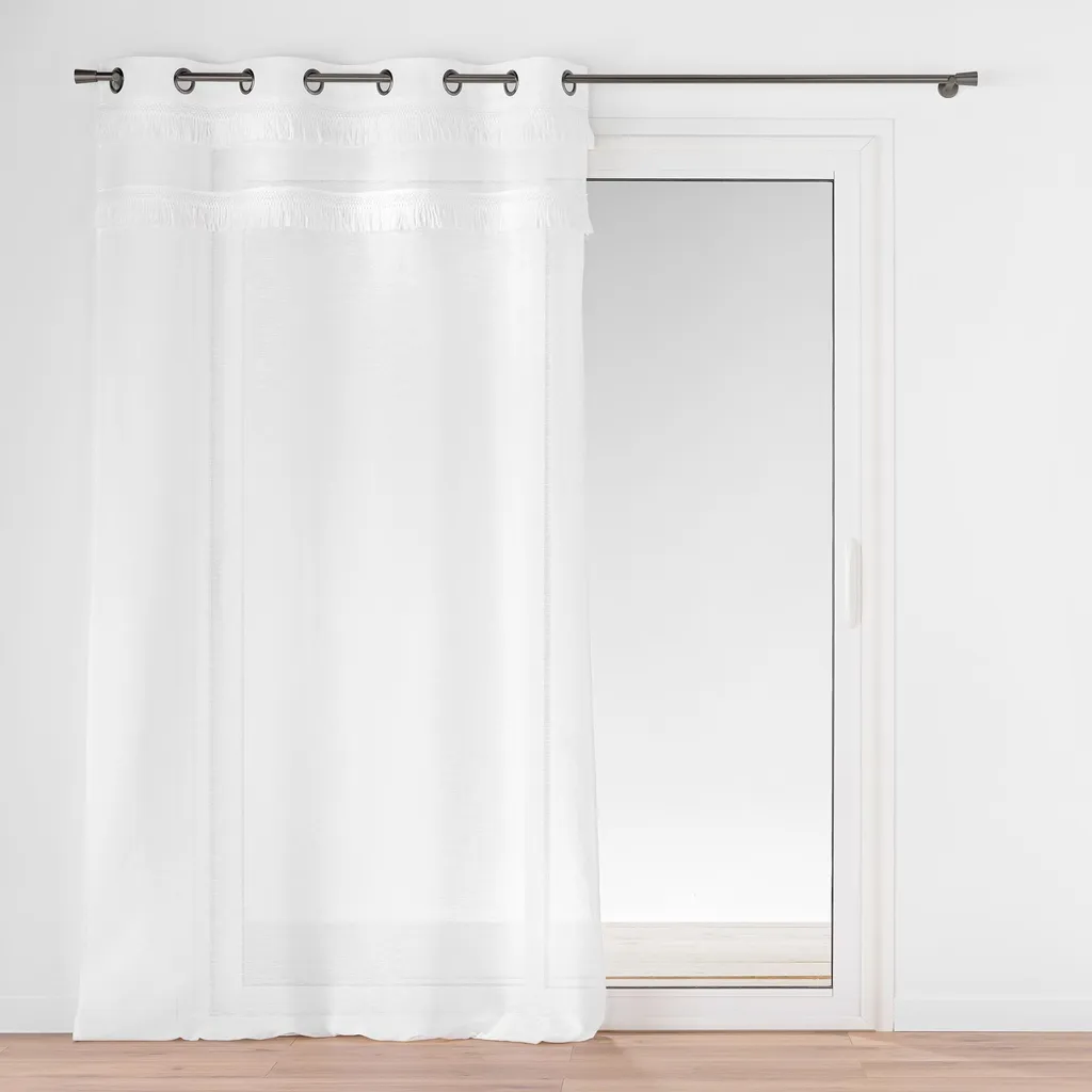 Rideau pour salon et chambre 140x240 cm - Décoration de fenêtre frange